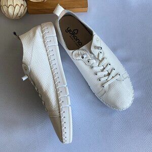 Yokono White Leather Sneakers Hand Crafted In Spain 9.5